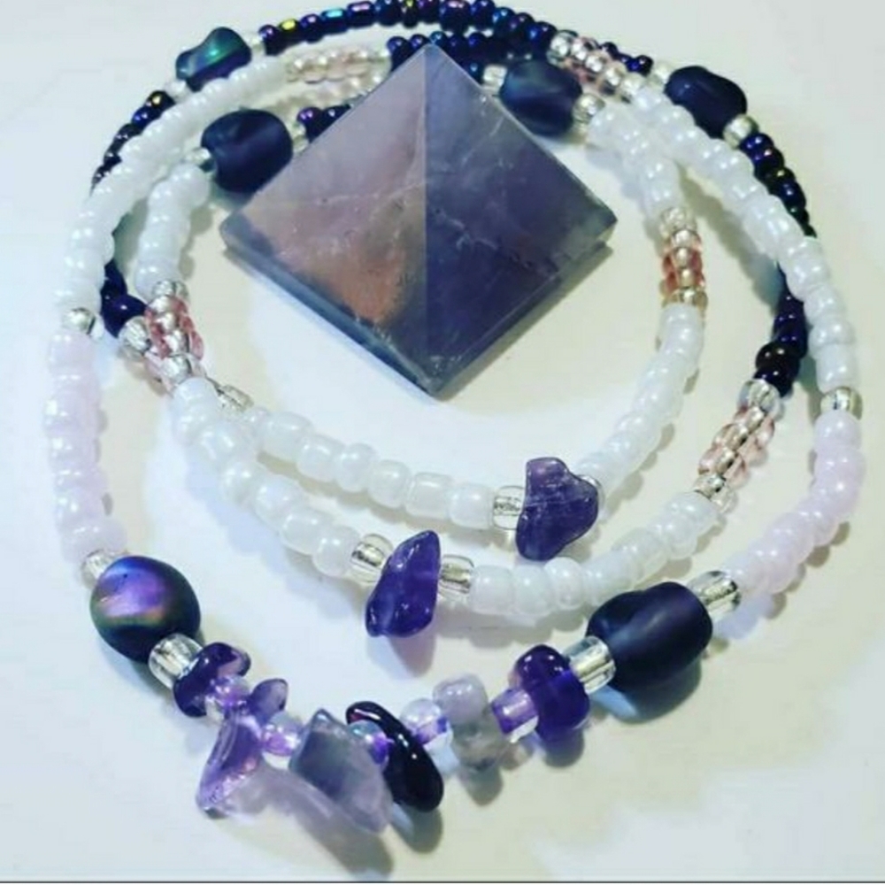 Amethyst Gemstone Removable Waist Beads